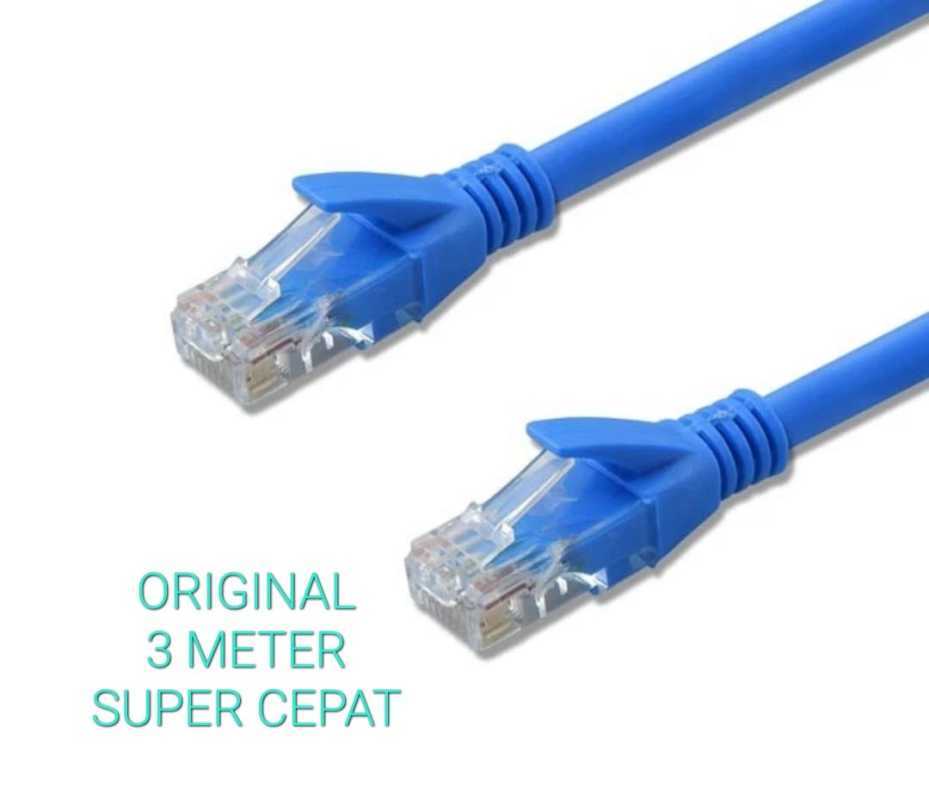 Jual ORIGINAL KABEL LAN RJ45 1.5 METER CAT6 UTP LAPTOP WIFI JARINGAN KONEKTOR PLUG BOOT