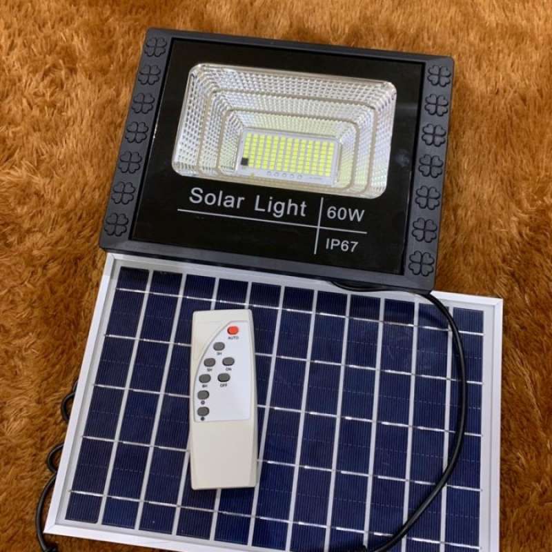 Jual Lampu Sorot Led Solar Panel Tenaga Surya Matahari 60 Watt 60W