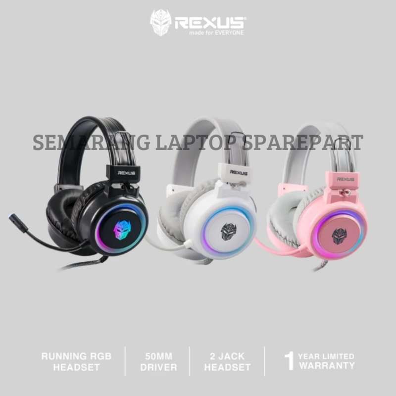 Jual HEADSET REXUS F30 VONIX Rgb Gaming Dual Jack Led Headphone Bagus