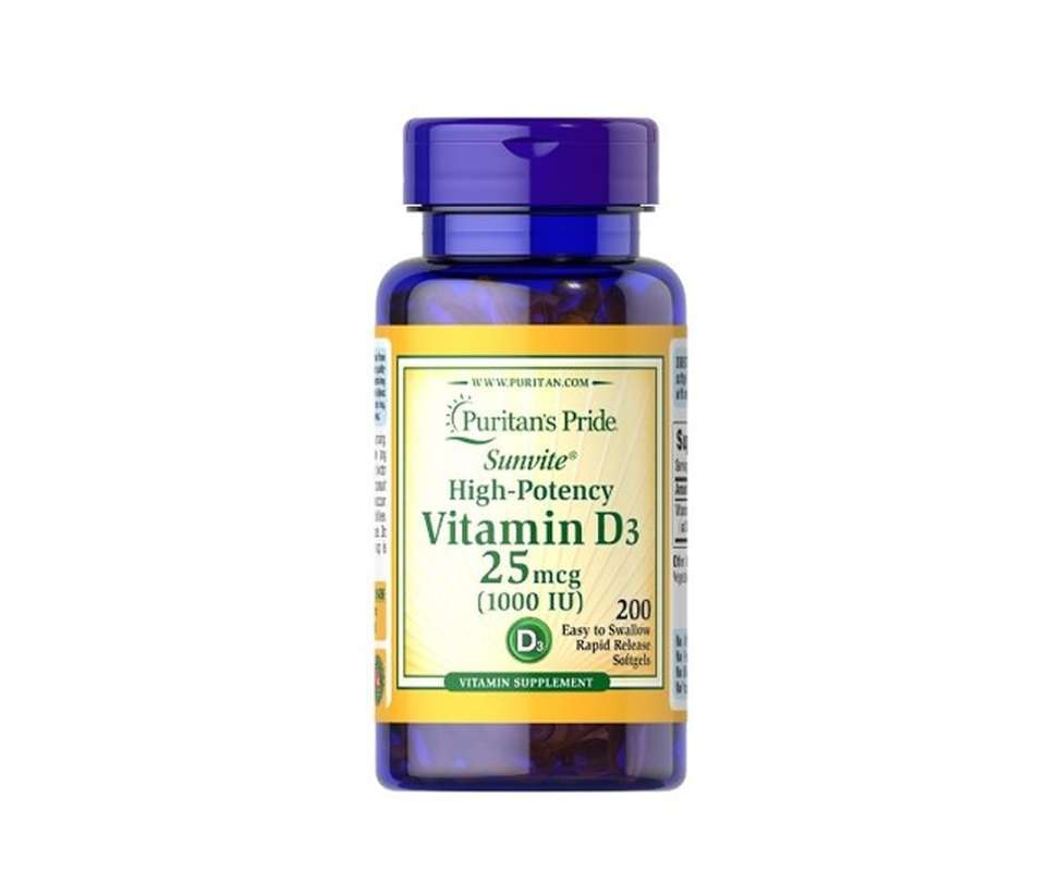 Promo Puritan's Pride HighPotency Vitamin D3 1000 IU [200 Softgels
