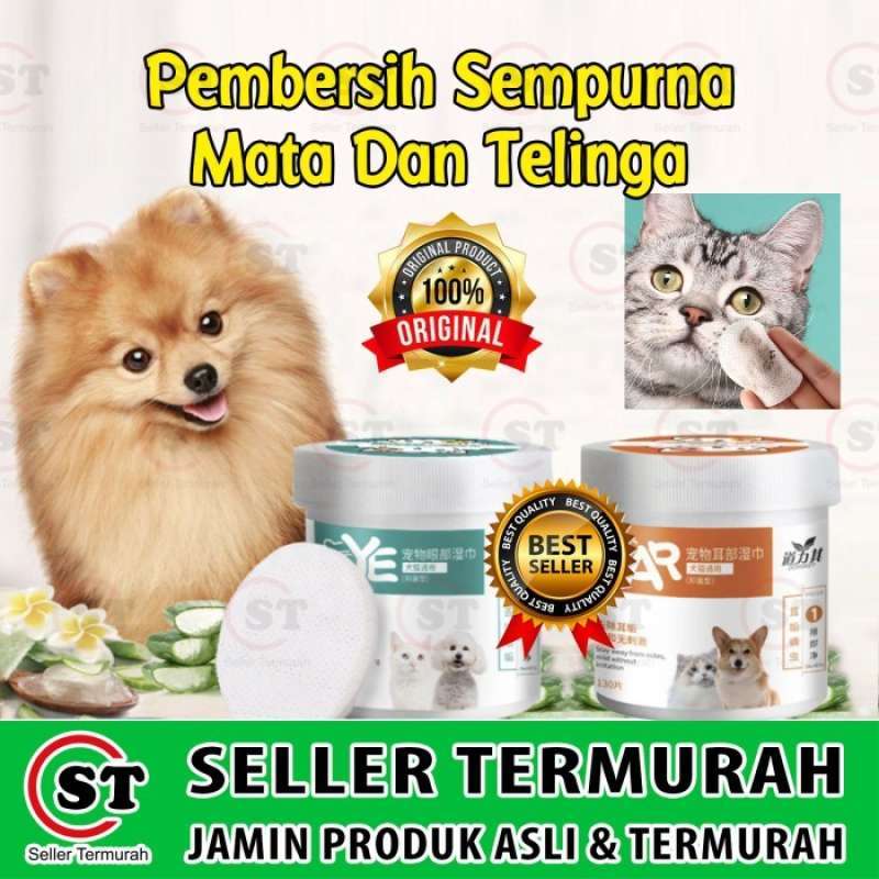 Promo [NO BRAND] Tisu Basah Telinga Mata Kucing Pembersih Noda Anjing