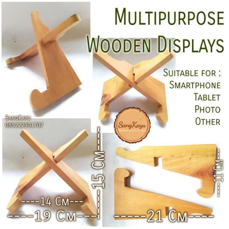 Jual Multi purpose Wooden display 01 stand kayu multi fungsi pajangan