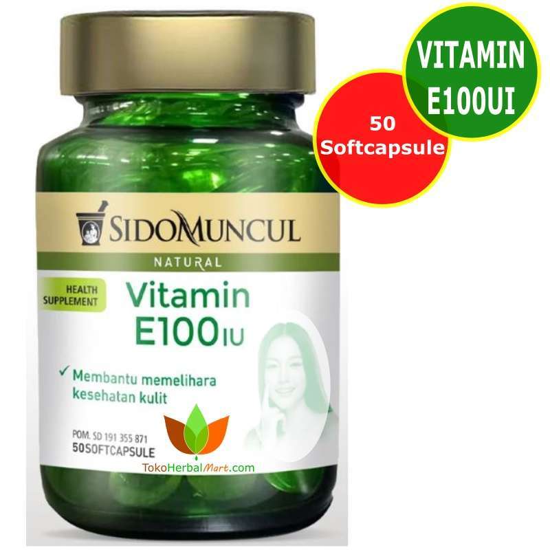 Jual 50 SOFT KAPSUL VITAMIN E 100 IU SIDOMUNCUL, VIT E100IU SIDO MUNCUL E100 IU di Seller