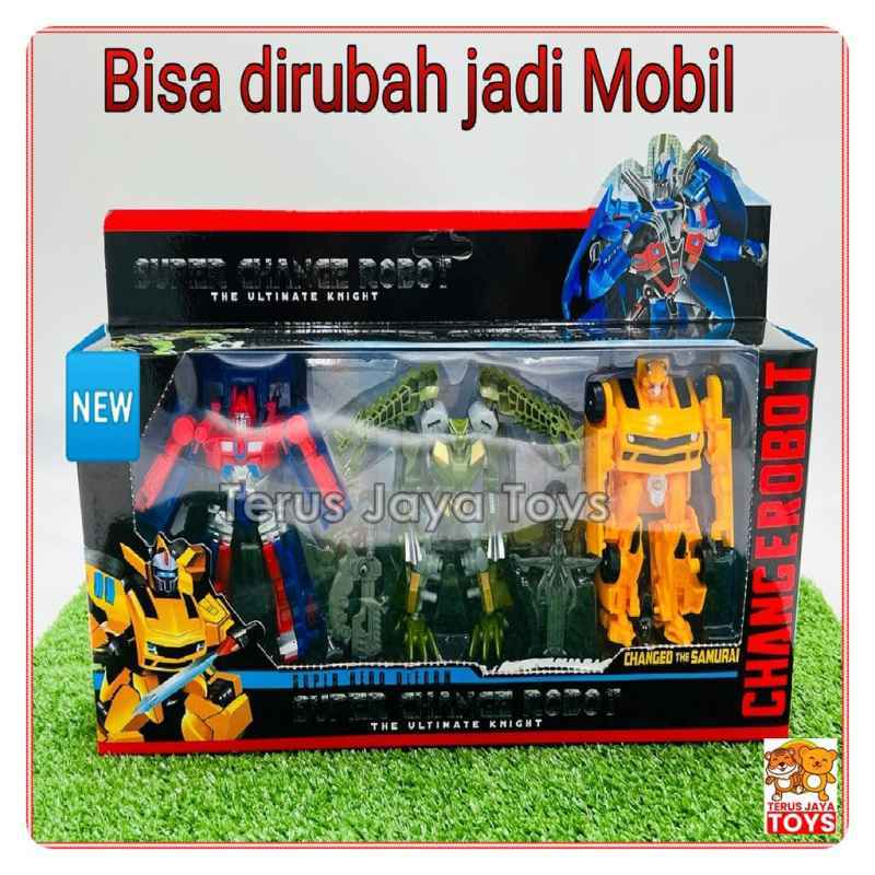 Jual Mainan Robot Transformer Optimus Bumble bee Dinosaurus di Seller ...