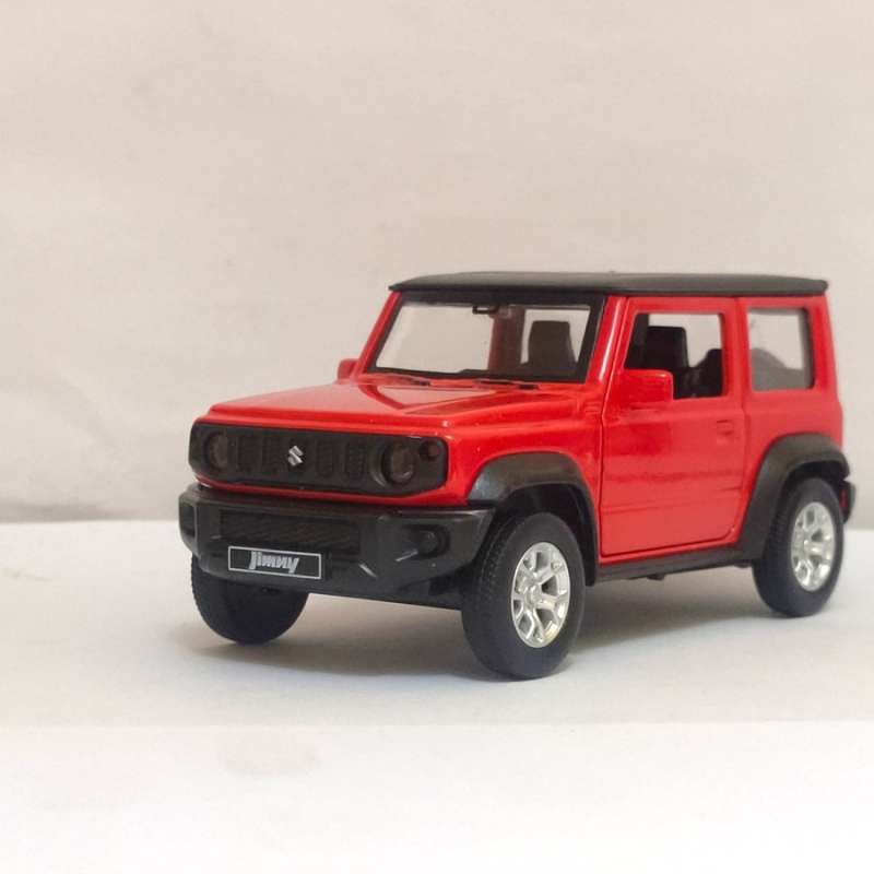 Jual Diecast Mobil Suzuki Jimny merah Apolo miniatur mobil Jeep Bahan