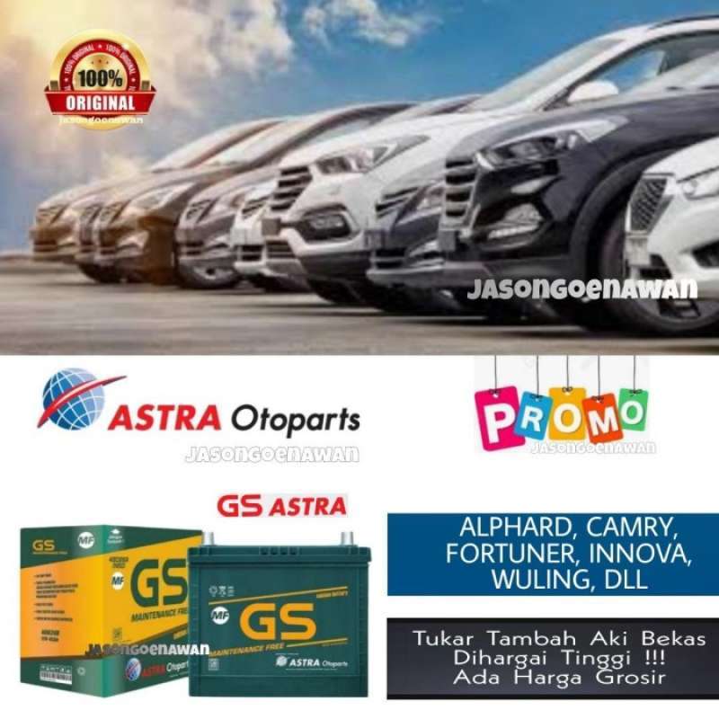 Jual AKI MOBIL GS MF 55D23L ALPHARD CAMRY FORTUNER INNOVA WULING di