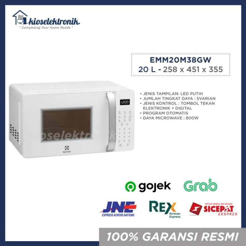 Promo Electrolux Emm20m38gw Microwave Oven Electrolux 20l Emm20m38