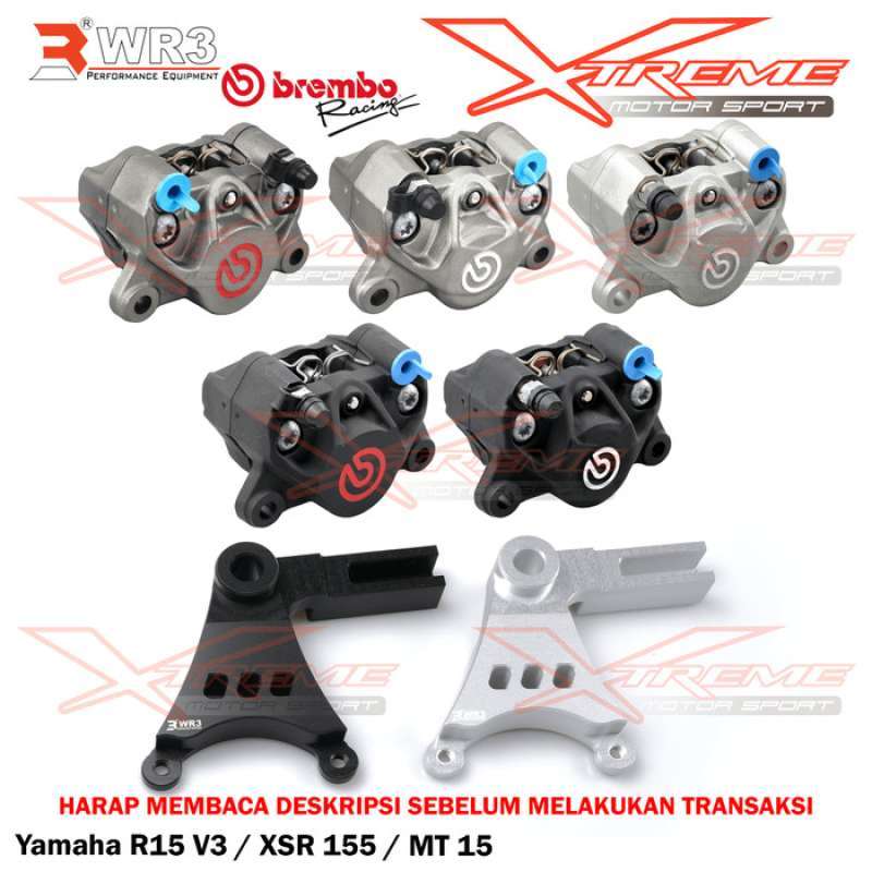 Promo Breket Kaliper WR3 Belakang Yamaha R15 V3 With Brembo 2P1P Red