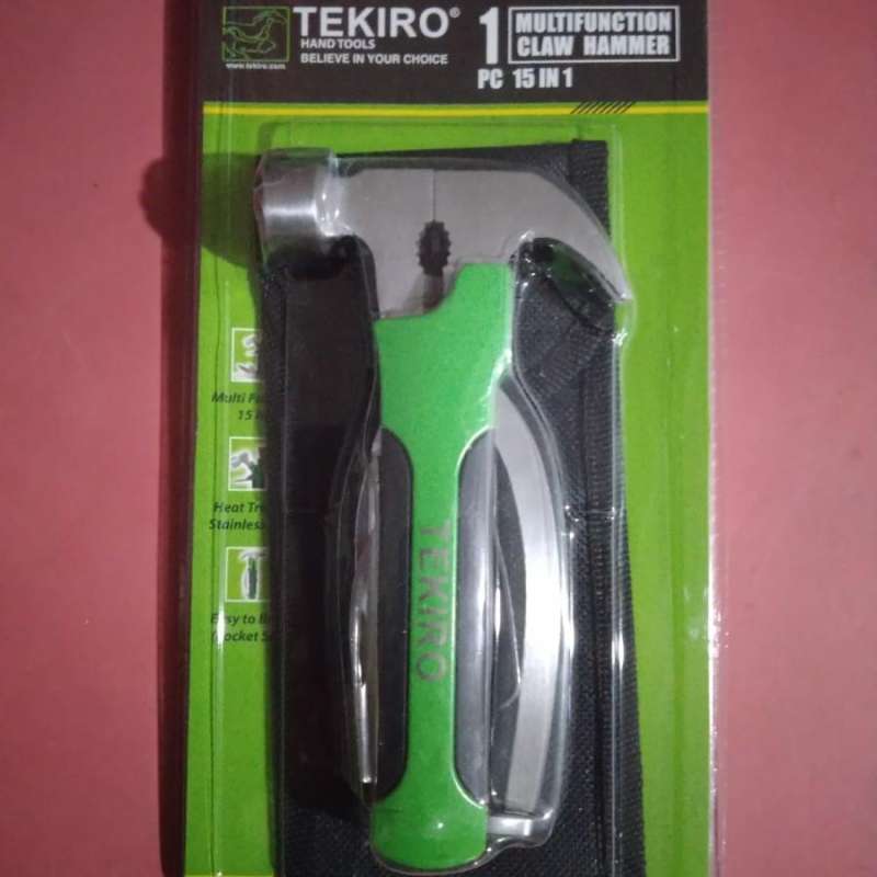 Jual TEKIRO multifunction claw hammer 15in1 palu kambing lipat ORIGINAL