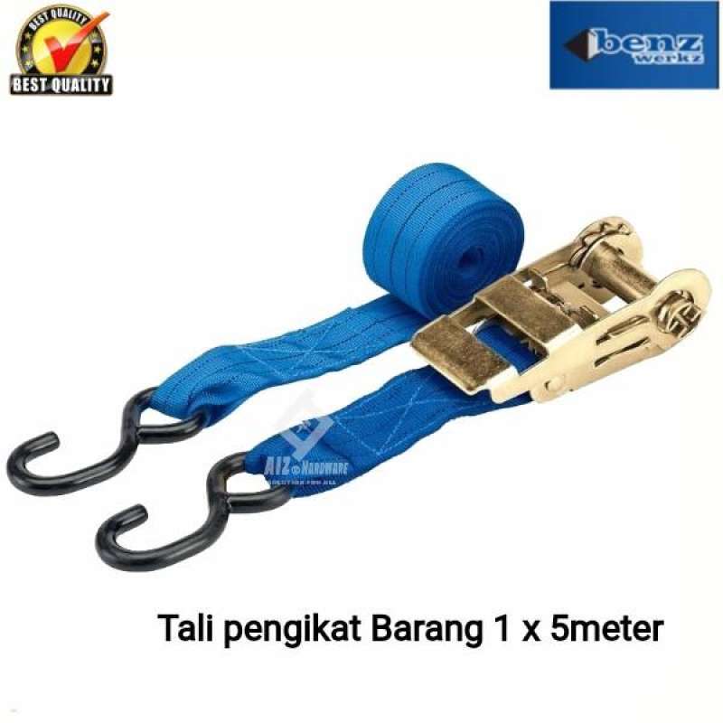 Promo Tali pengikat Barang motor / Ratchet tie down 1 x 5 mtr BENZ BZ12550 Diskon 6 di Seller