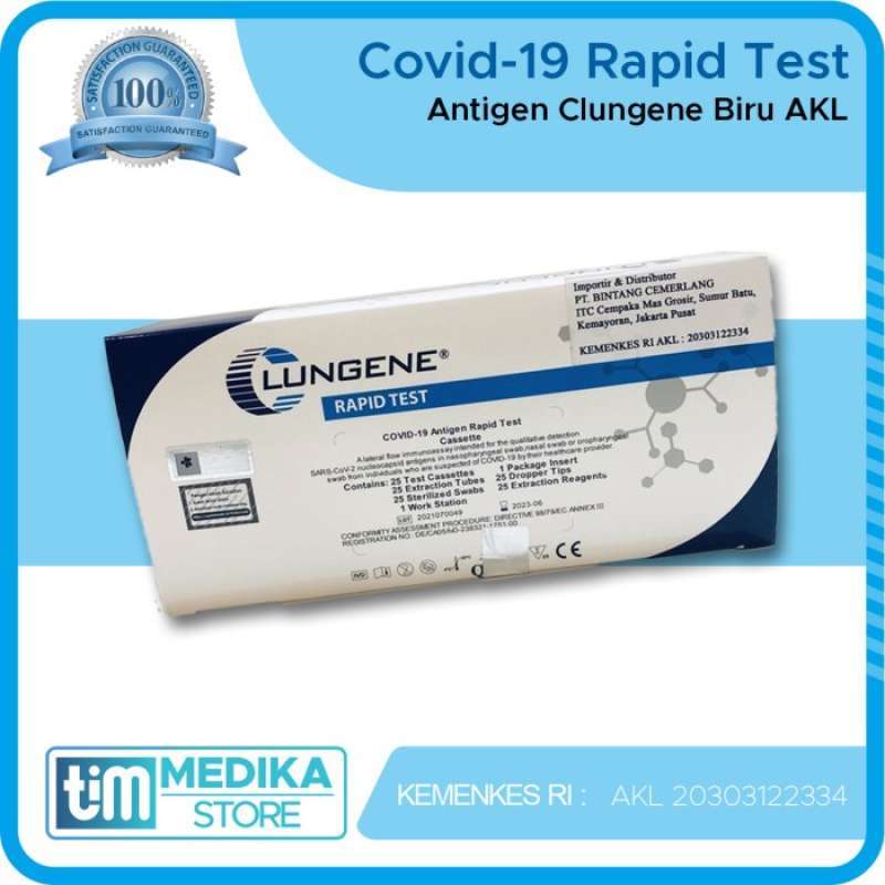 Jual Alat Tes Swab Antigen Clungene Lungene Biru Original Akl Kemenkes