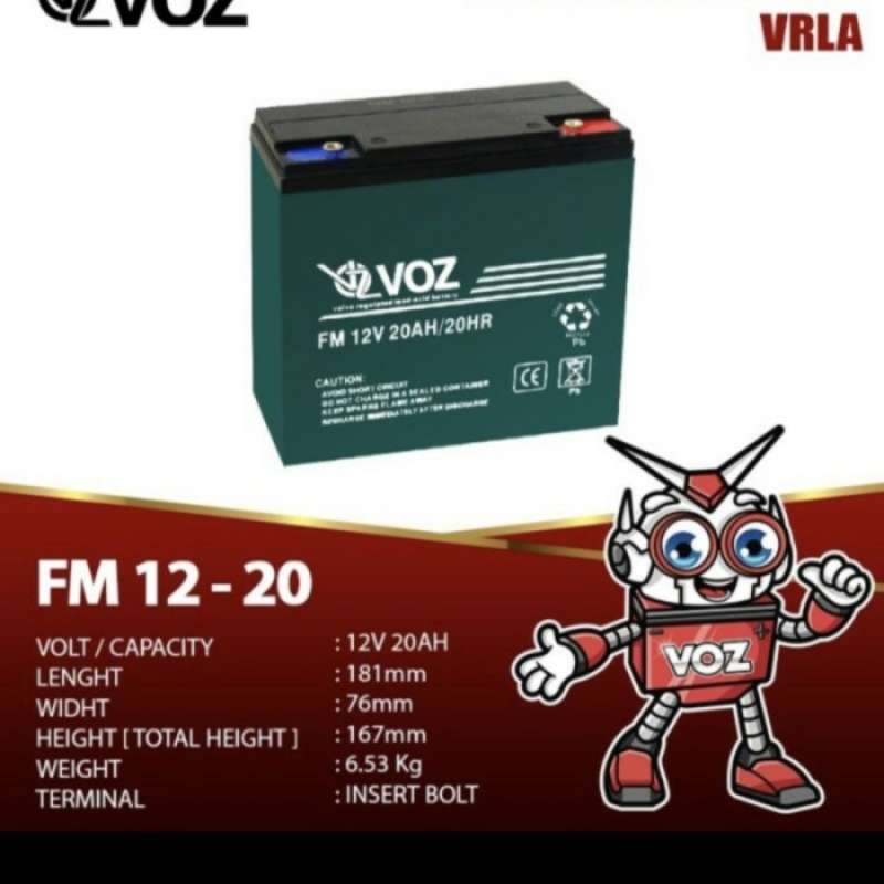 Promo AKI KERING SELIS SEPEDA LISTRIK 12V 20Ah VOZ Diskon 23% di Seller