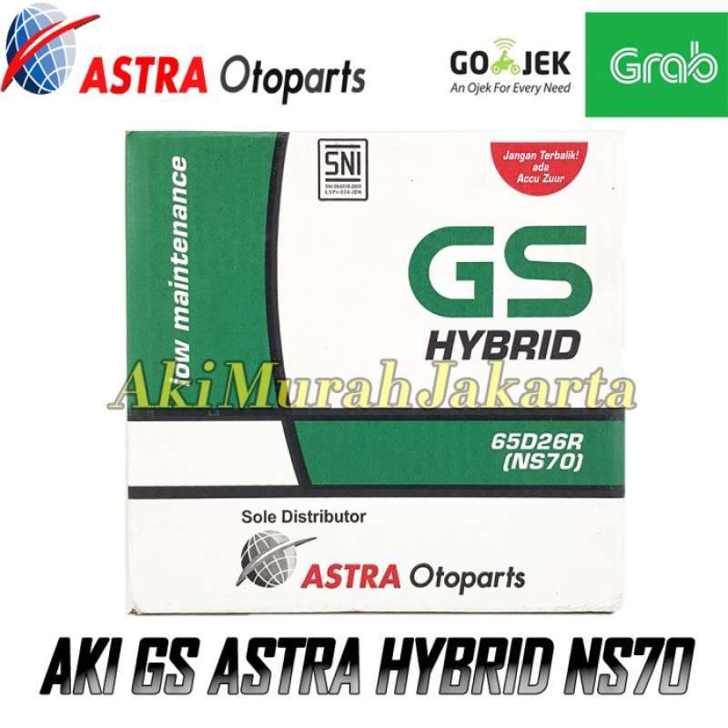 Jual Aki Mobil Toyota Kijang Kapsul GS HYBRID NS70 Aki Basah 12V / 65Ah