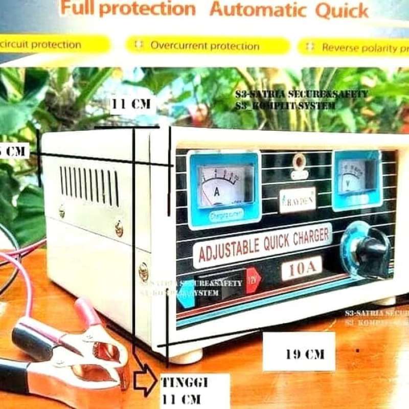 Promo Rayden Charger Accu 10A - 6V 12V /Rayden Cas Aki 10A /Battery