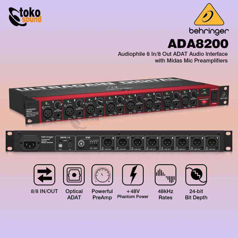 Jual Behringer ADA8200 8 Channel Microphone Preamp di Seller Tokosound