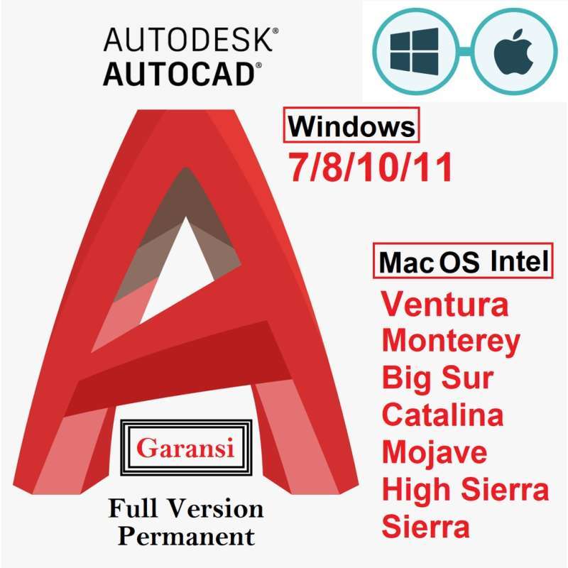 Jual Software Arsitek for Windows & Mac Full Version Permanent Cad 2019 Windows di Seller
