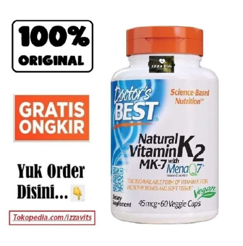 Promo DOCTOR'S BEST NATURAL VITAMIN K2 MK7 45 MCG DOCTORS VIT K 2 MK7