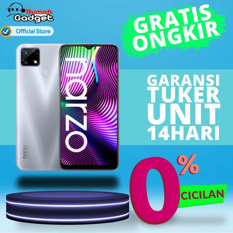 âˆš Realme Narzo 20 4gb/64gb Garansi Resmi Terbaru Juli 2021 harga murah