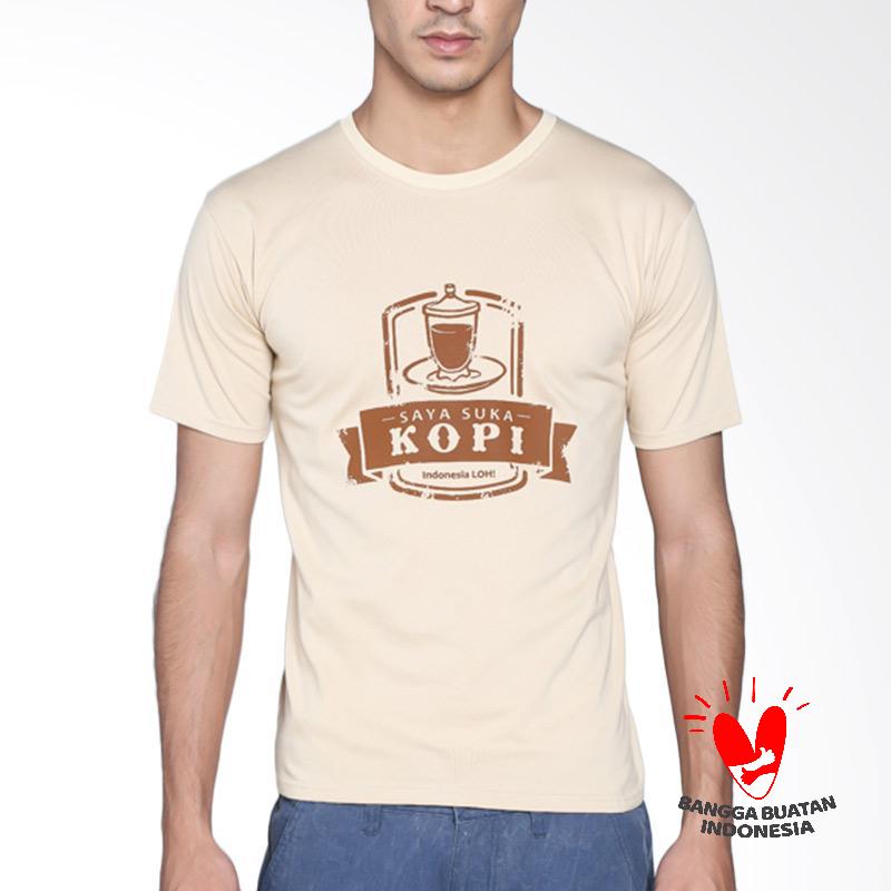 Jual Indonesia Loh Saya Suka Kopi T-Shirt - Brown Murah