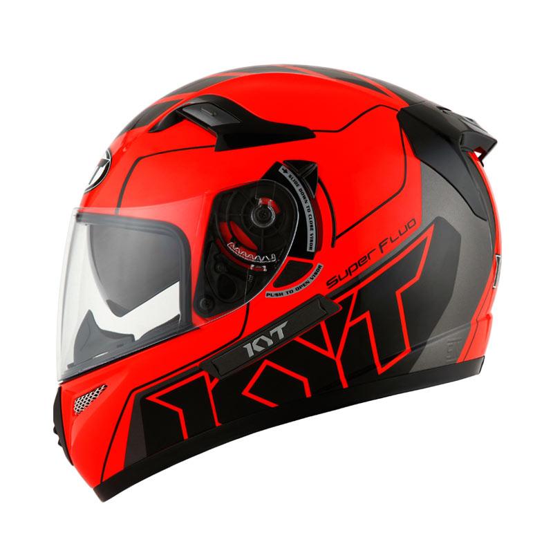 Jual KYT-K2 Rider Super Fluo Edt #1Helm Full Face - Red