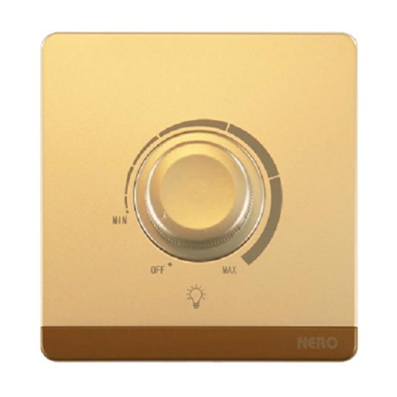 Jual Nero Decora Q7L63G Saklar Listrik Gold [1 Gang Light Dimmer] di Seller Omah Food Malang