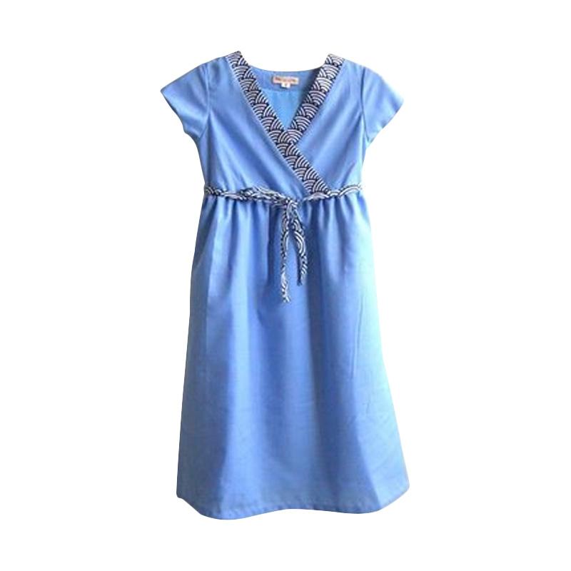 jual noni batik kyoto dress anak blue jual noni batik kyoto dress anak blue