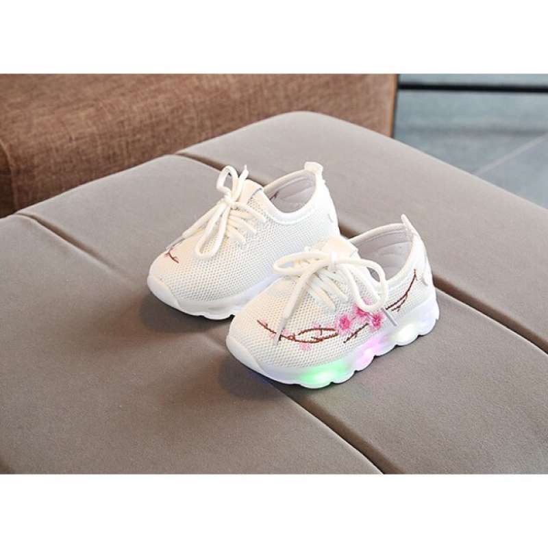 Jual Fashion anak dan bayi Sepatu led anak Mbk17 Putih di Seller