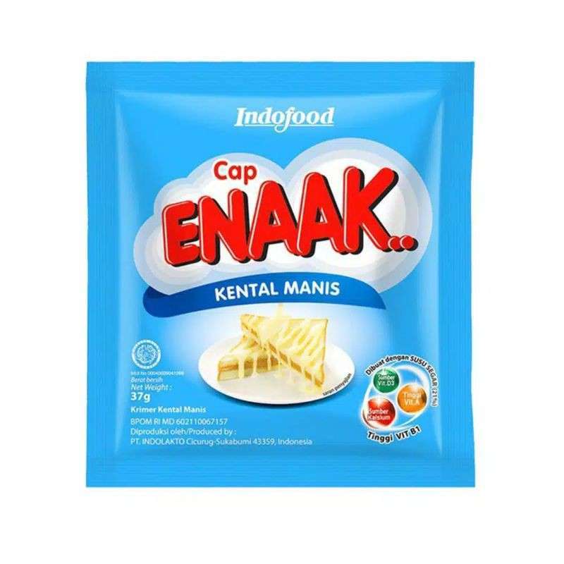 Promo Indofood cap enak susu kental manis 6 sachet x 37 gram Diskon 38% ...