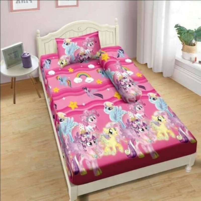 Jual Sprei 120x200 Lady Rose Little Pony Pink bahan halus dan lebut
