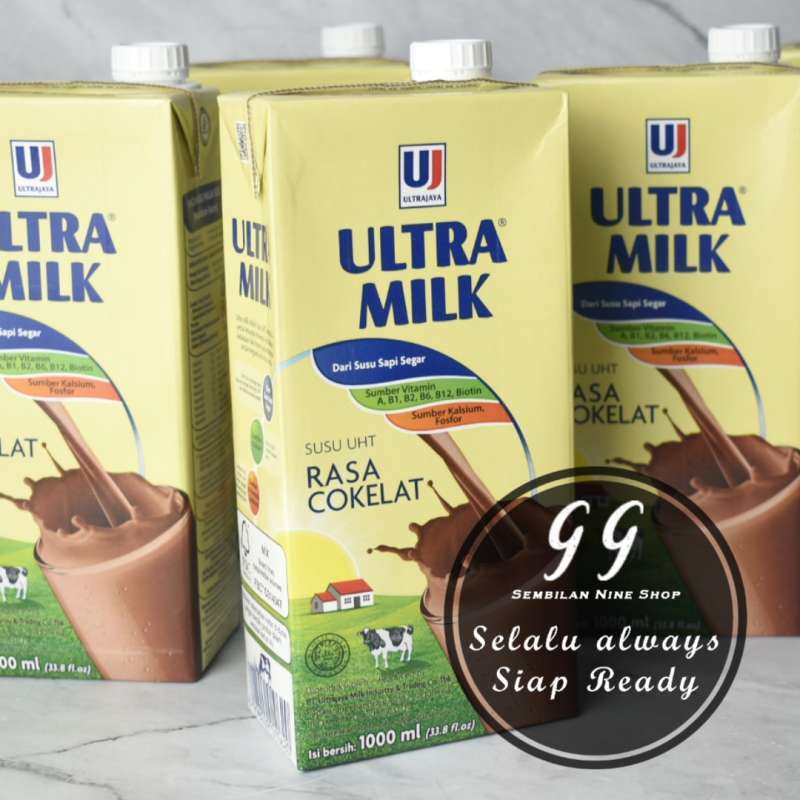 Jual Susu UHT COKELAT Ultra Milk 1 Liter Chocolate Milk Coklat Cair