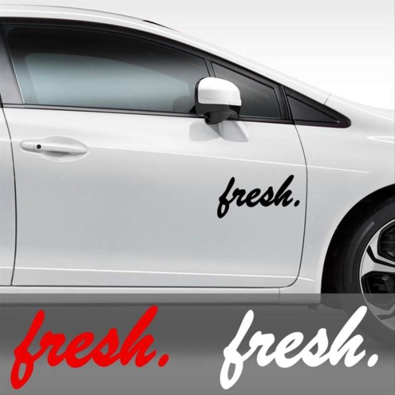 Jual Sticker Mobil JDM fresh Sticker Cutting Body Kaca 30 cm di Seller Siladamas Baju Fitness