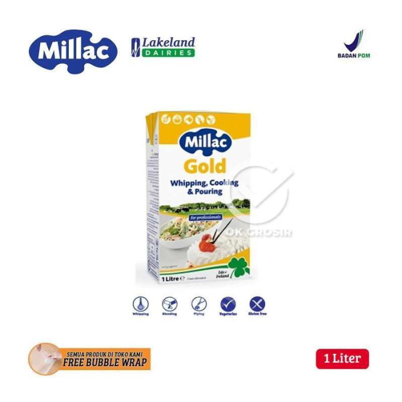 Jual Millac Whipping Cream Gluten Free [1 Liter] KHUSUS GRAB & GOSEND