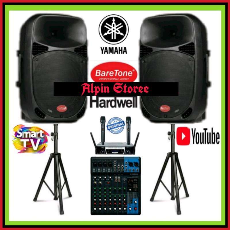 Promo Paket Sound Profesional Mixer Yamaha Speaker 15 Inch Aktif Mic