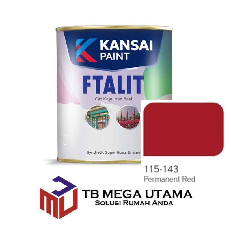 Jual Cat Ftalit 143 Permanent Red 1 kg | Kansai Paint Cat Kayu dan Besi ...