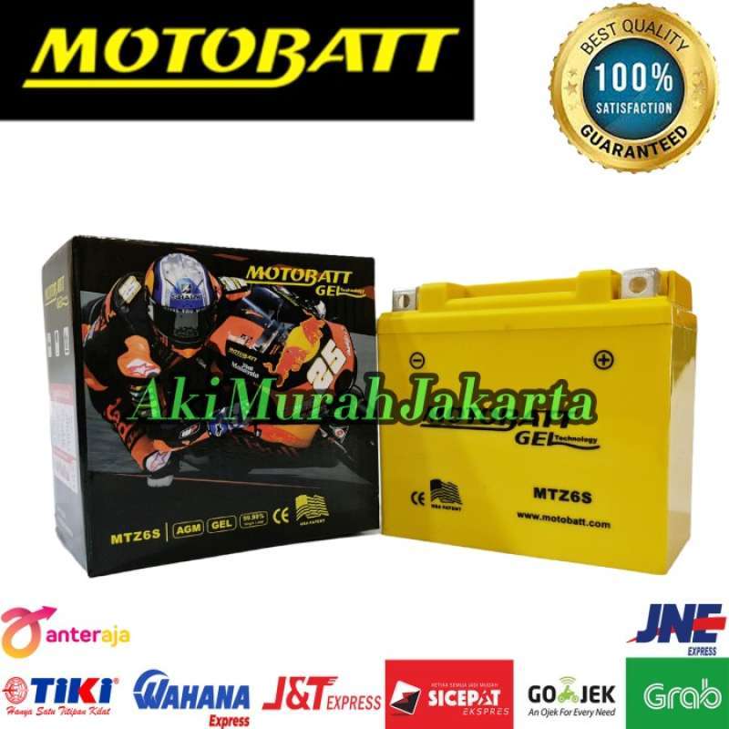 Promo Aki Motor Honda Vario Techno 150 Motobatt MTZ6S Aki Kering / Aki