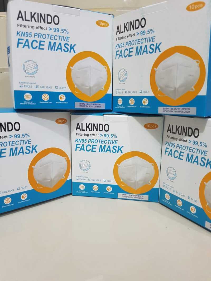 Jual MASKER ALKINDO KN95 1 BOX ISI 10 PCS Online Januari