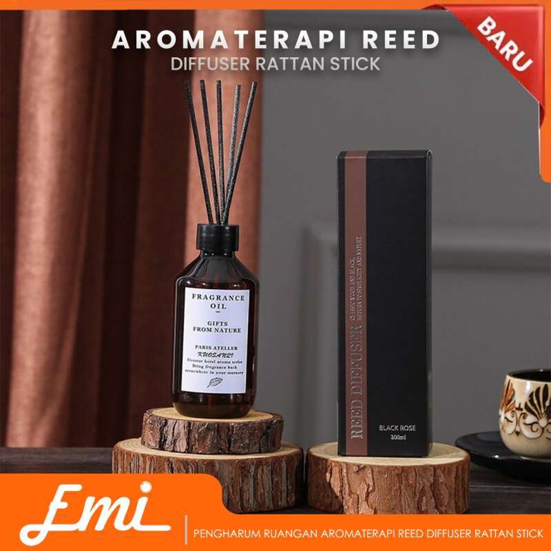 Jual Pengharum Ruangan Aromaterapi Reed Diffuser Rattan Stick 200ml di