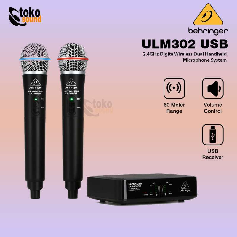 Jual Behringer ULM302MIC Wireless Dual Handheld Microphone System di