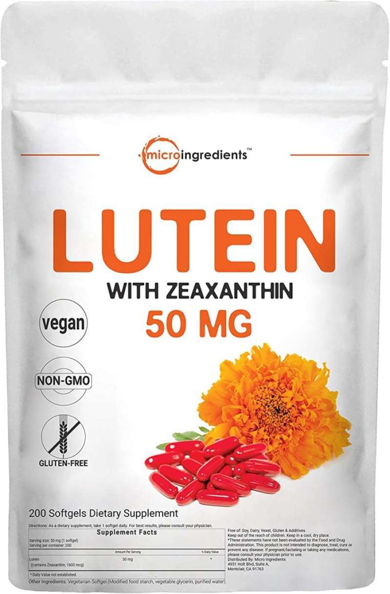 Promo Micro ingredients Lutein 50mg dengan Zeaxanthin 200 softgel