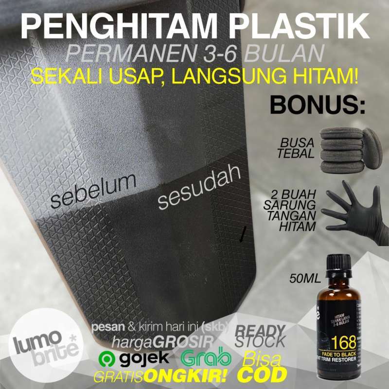 Promo Penghitam Body Motor Mobil LUMOBRITE 168 Fade To Black Permanen
