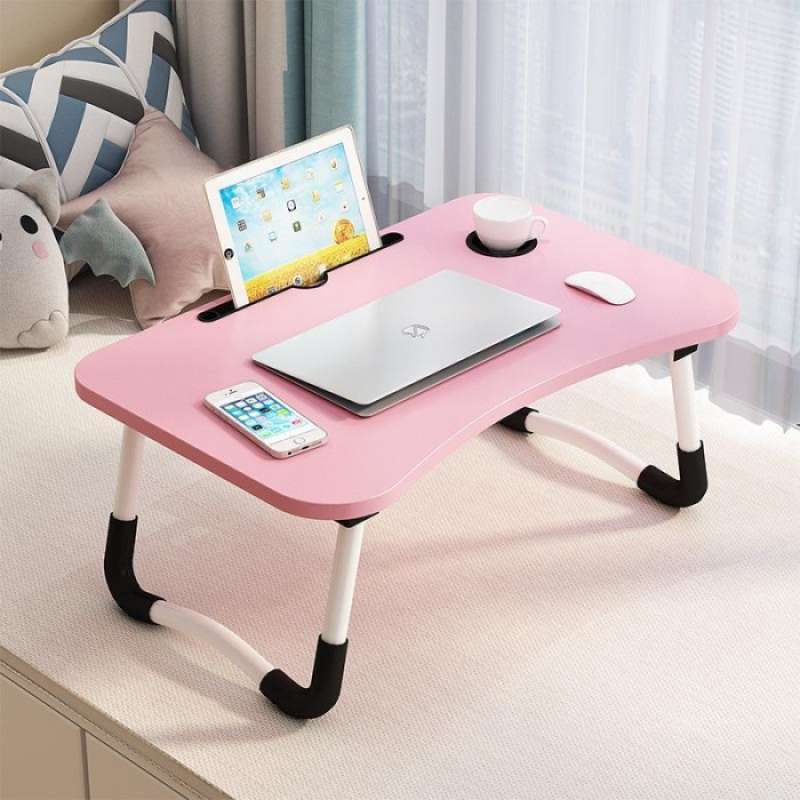 Jual Meja Portable Lipat Laptop Tablet Cup Holder Meja