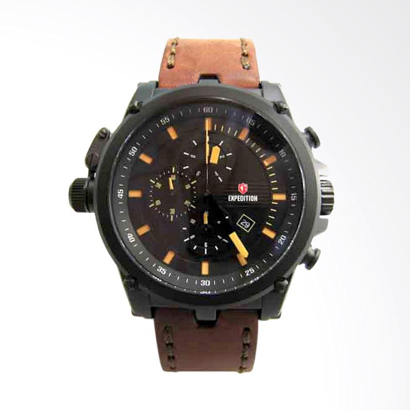 jual expedition jam tangan pria black brown leather 6621 jual expedition jam tangan pria black brown leather 6621