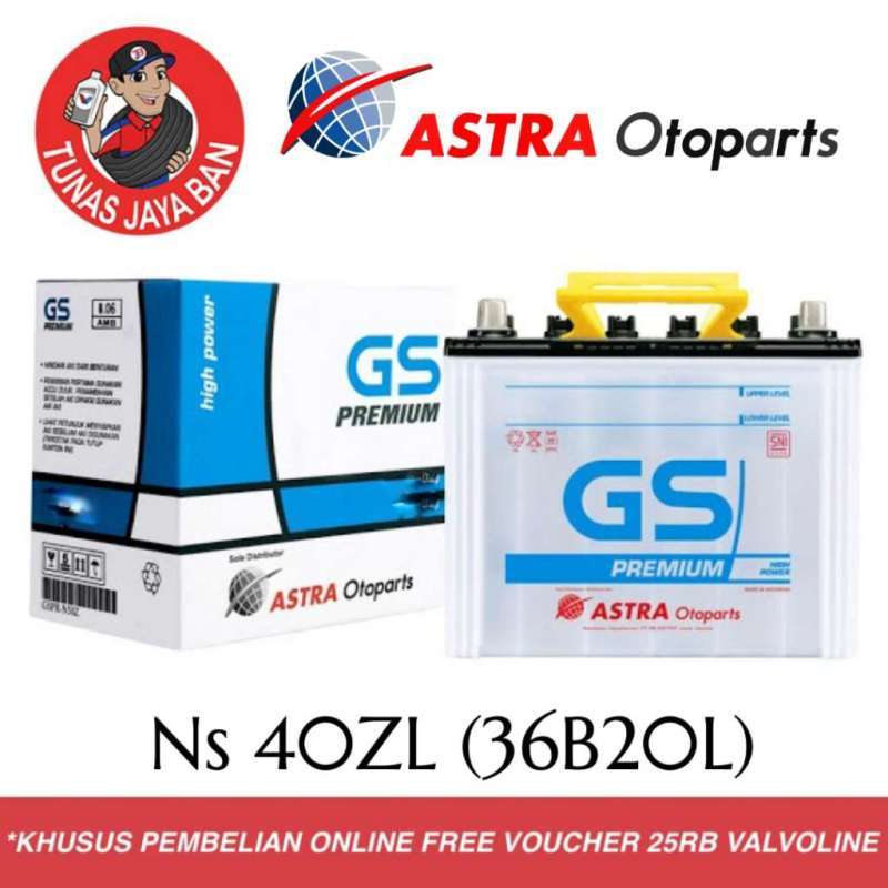 Jual aki basah GS NS 40 ZL Premium Astra baru ori di Seller HTJ STORE