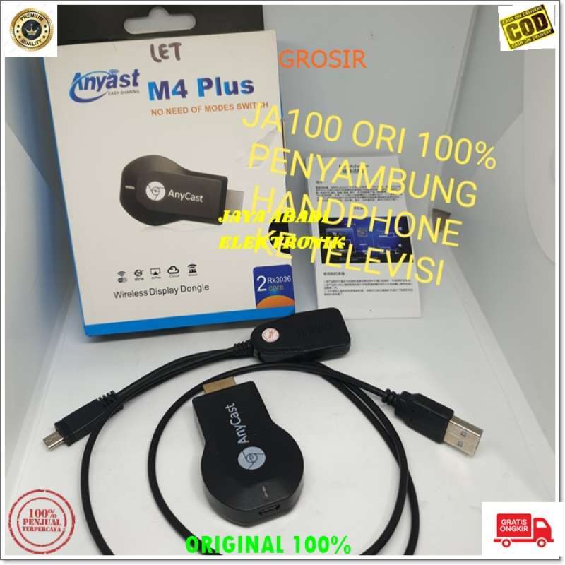 Jual ORIGINAL ANYCAST ALAT PENYAMBUNG HANDPHONE KE TELEVISI DONGLE HDMI