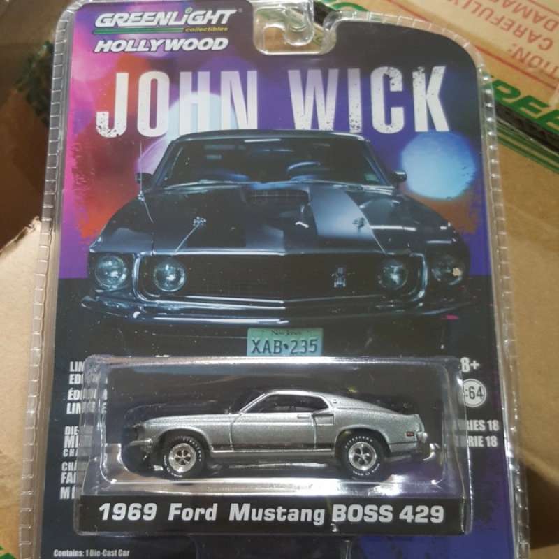 Greenlight 1:43 Scale Diecast Car - 1969 Ford Mustang BOSS 429 From John Wick Movie (2014)