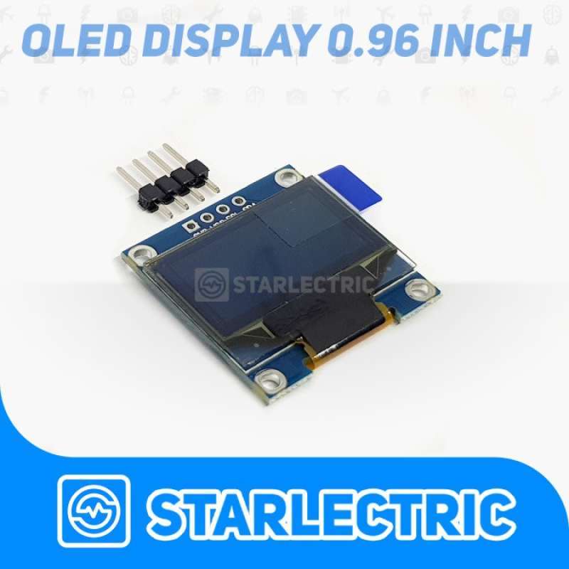 Promo Premium LCD OLED 0.96 WHITE I2C Modul Display 096 OLED Putih Uno ...