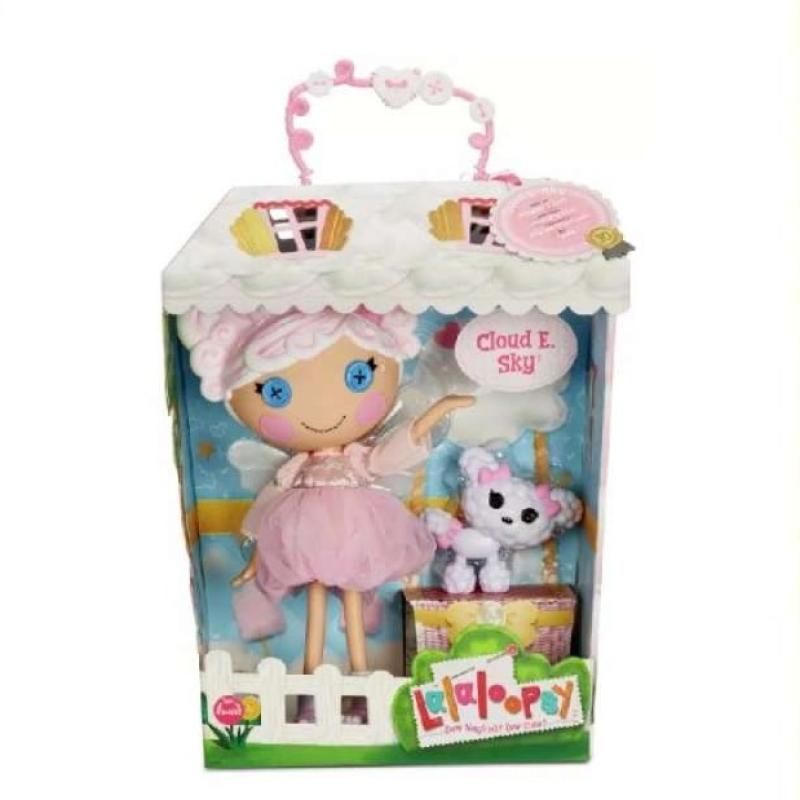 Lalaloopsy 576853EUC Doll Cloud E. Sky met huisdier Poodle - 33 cm Angel pop met wit haar, vleugels & veranderbaar roze outfit & schoenen. In een herbruikbaar huis speelset pakket - Voor
