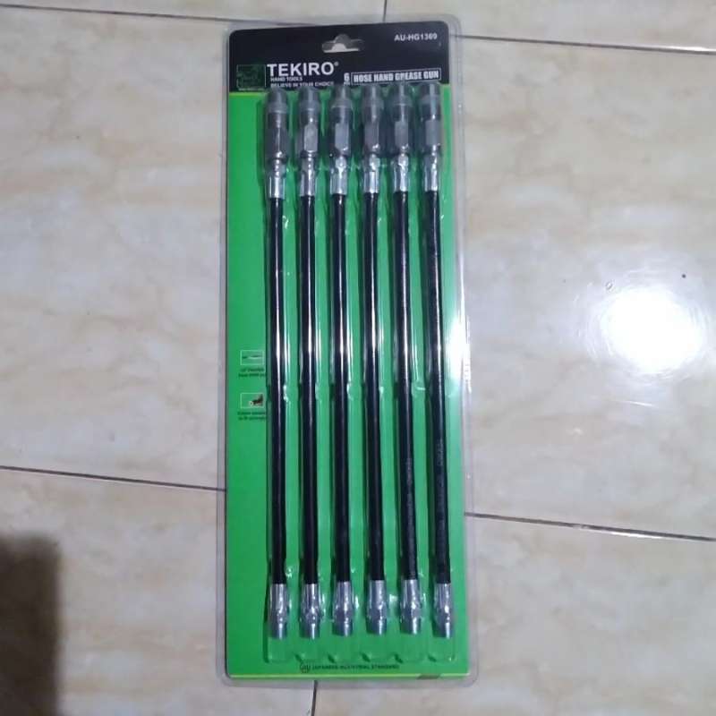 Jual TEKIRO selang pompa gemuk 6pcs set hose hand grease gun ORIGINAL di Seller Pacar