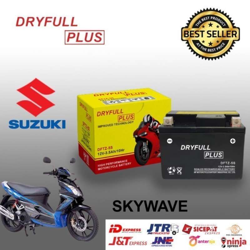 Jual Aki Motor Suzuki SkyWave AKI DRYFULL DFTZ5S ORIGINAL di Seller