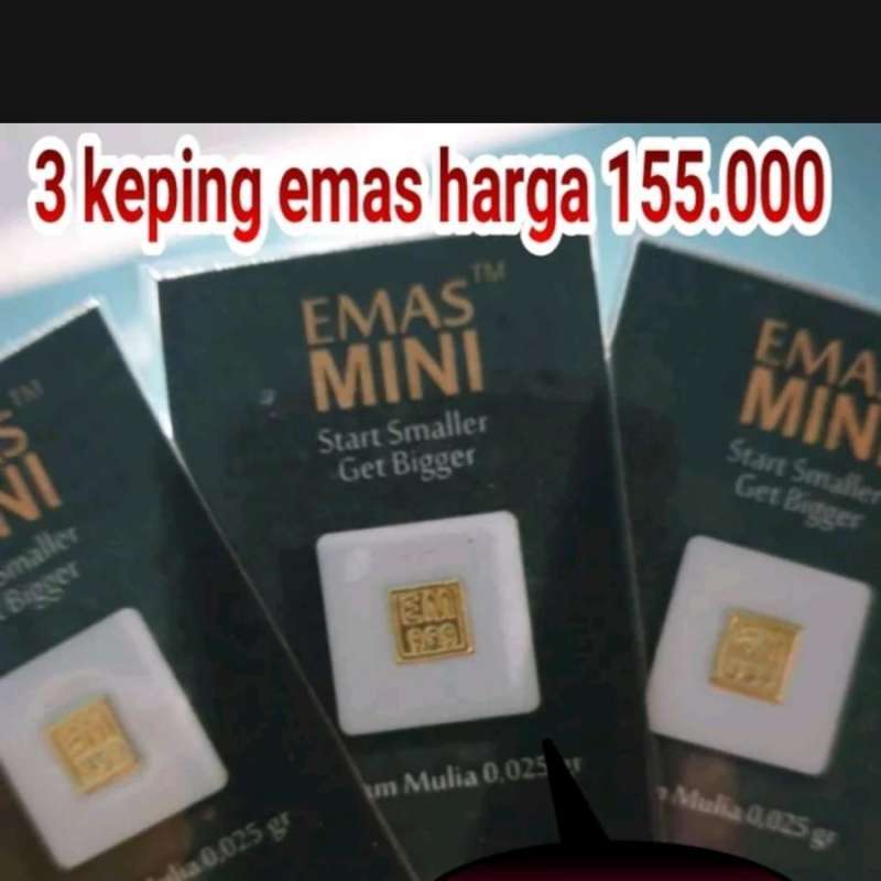Jual Emas LM 3 paket Mini Gold 0.025 gram Sertifikat (EU) di Seller